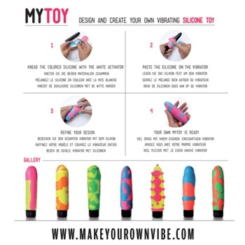 SexShop - Własnoręcznie robiony wibrator MyToy - Vibrator Kit niebieski i różowy - online
