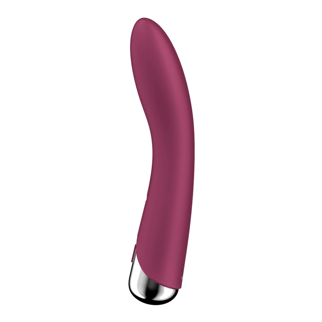 Satisfyer Vibe 1 – zakrzywiony model silikonowy z obrotową główką, system wibracji