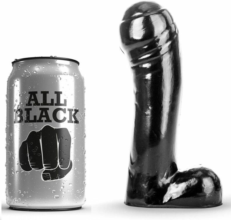 All Black Model 15 cm – Czarny element intymny, gładka powierzchnia, kompaktowy