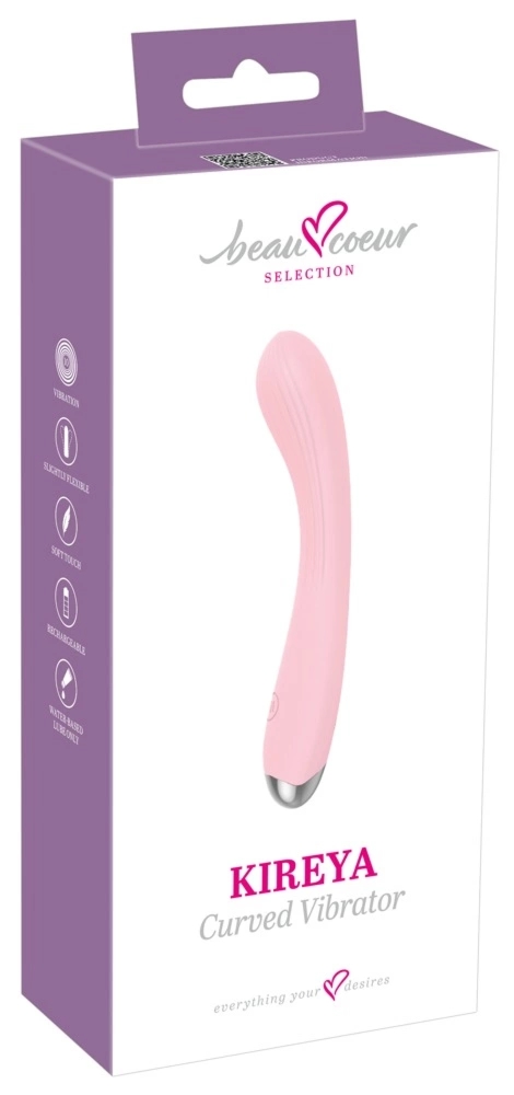 beau coeur Kireya Curved Vibra silikonowy masażer, 10 trybów, zakrzywiony, USB, 20,3 cm