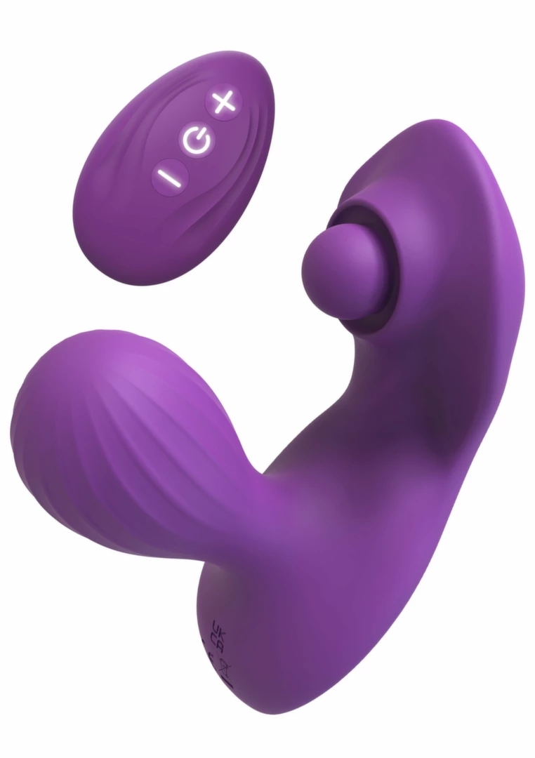 Anal & Perineum Stimulator z pilotem, 9 trybów wibracji, IPX5, USB, czarny, silikon