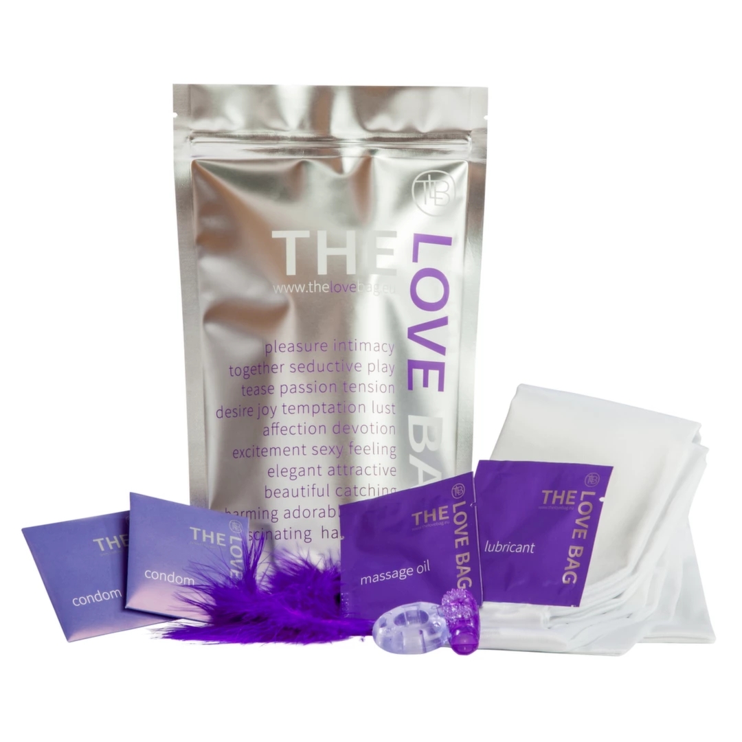 The Love Bag – zestaw intymny z akcesoriami, dyskretne opakowanie, 7 elementów