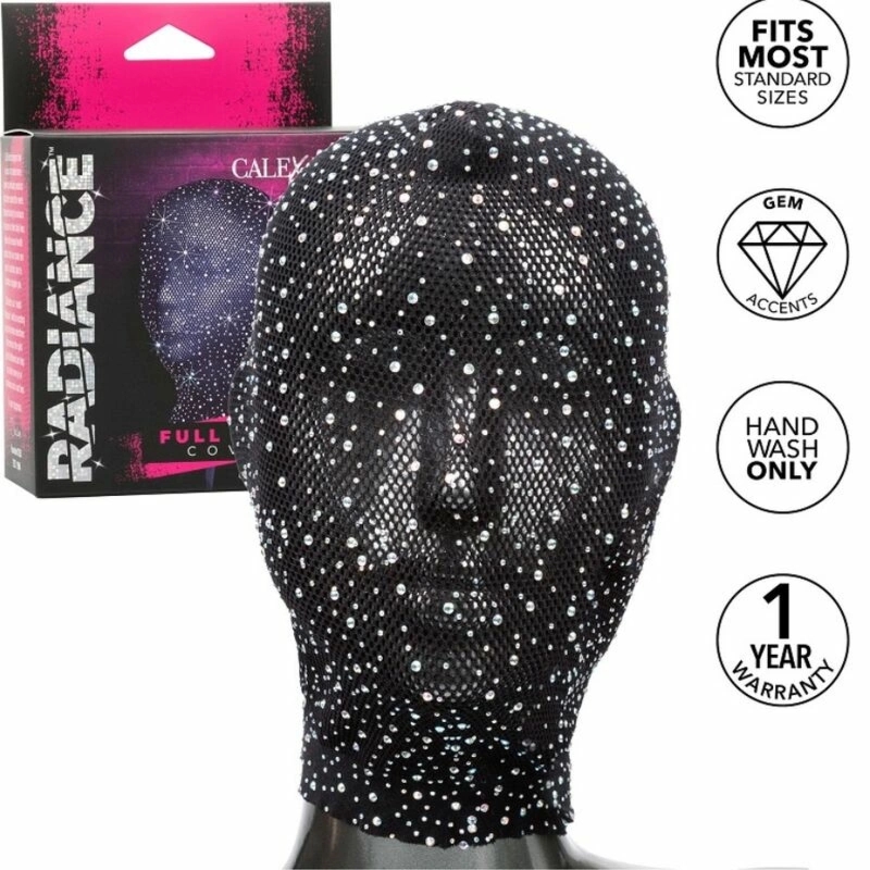 CalExotics Radiance maska kaptur z siateczką i kryształkami, regulowana, uniwersalna