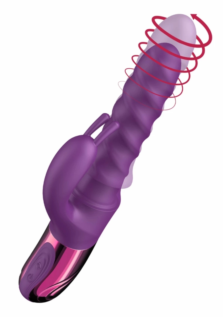 She.E.O Swirl Rabbit – wibrujący model z ruchem obrotowym, 9 trybów, IPX5