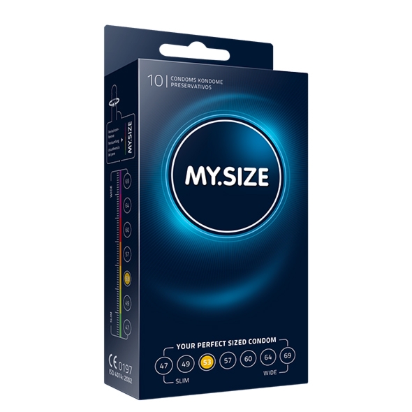 Sexshop - My Size Natural Latex Condom 53mm 10szt - Dopasowane prezerwatywy - online