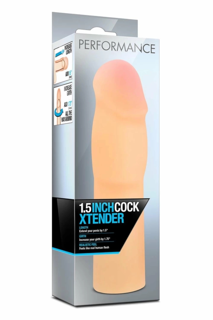 PERFORMANCE 1.5 INCH COCK XTENDER Beige – nakładka Sensa Feel, wydłużenie 3,8 cm, beżowa