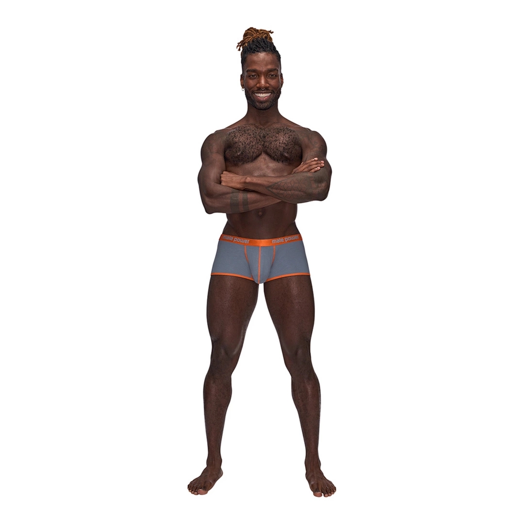 Male Power Casanova Uplift Mini Short czarne szorty modelujące z satynowym pasem