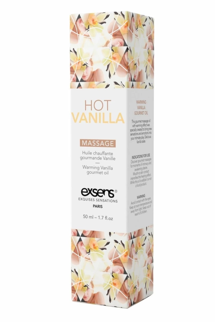 EXSENS Warming Massage Oil Hot Vanilla 50ml – rozgrzewający olejek do masażu wanilia