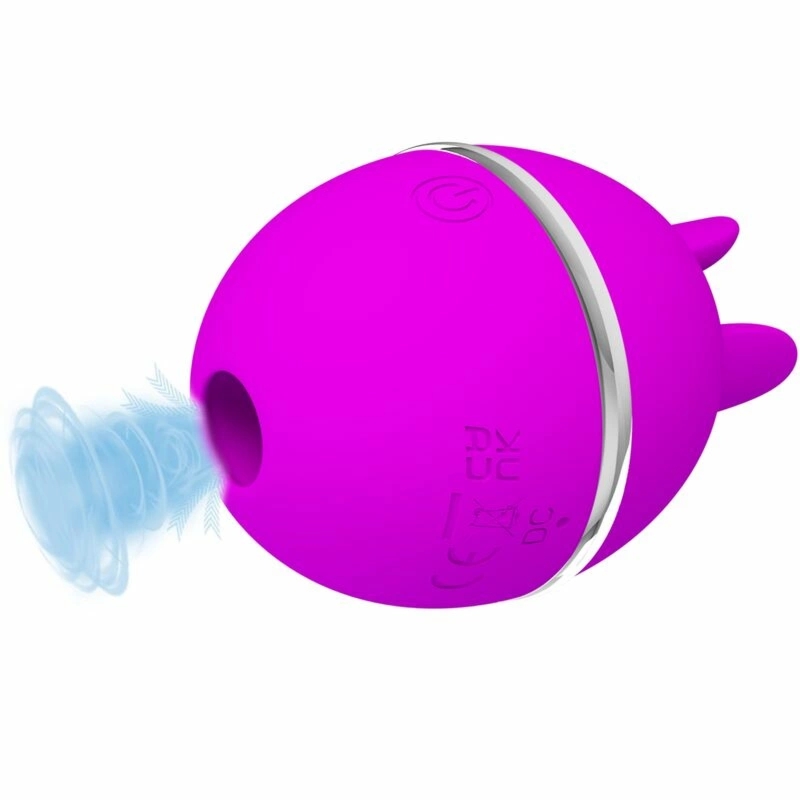 Pretty Love Gemini Ball – fioletowy masażer pulsacyjny, silikon medyczny, 3 tryby