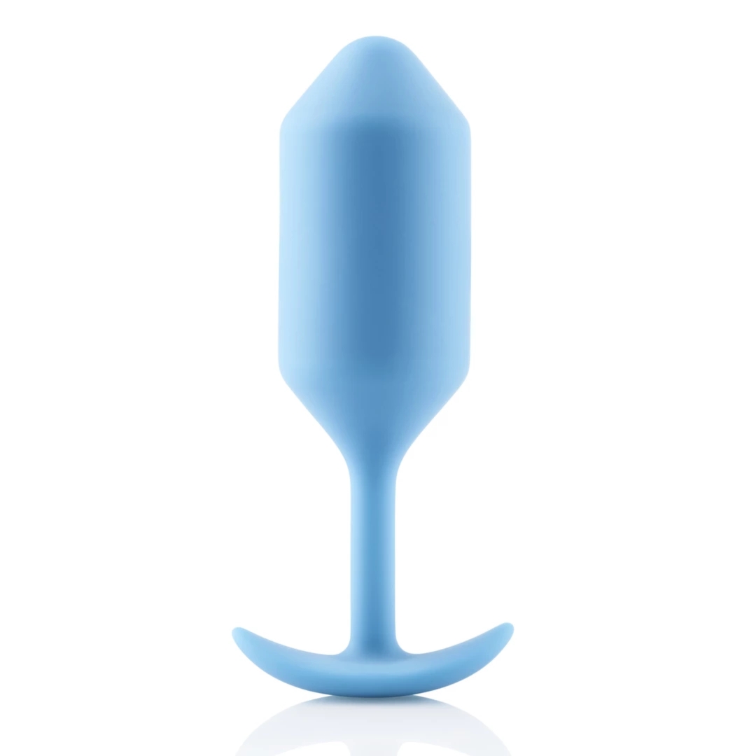 b-Vibe Snug Plug 3 Teal – silikonowy anatomiczny model z obciążeniem 180g