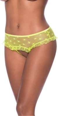 Magic Silk Hipster L/XL ze spódniczką, siateczka z gwiazdkami i otwarty kroj