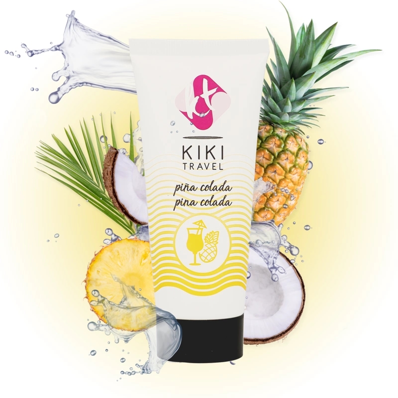 Kiki Travel żel nawilżający na bazie wody 50 ml – zapach Pina Colada, wegański, z aloesem