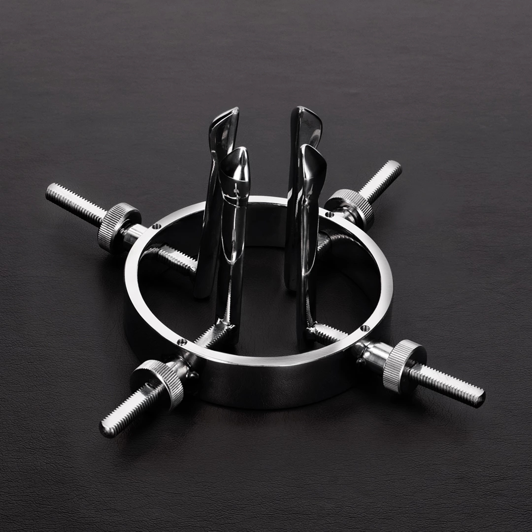 Shots Steel Ring Speculum Model – Szerokie Rozwarcie 9 cm, Stal Nierdzewna, 4 Ramiona