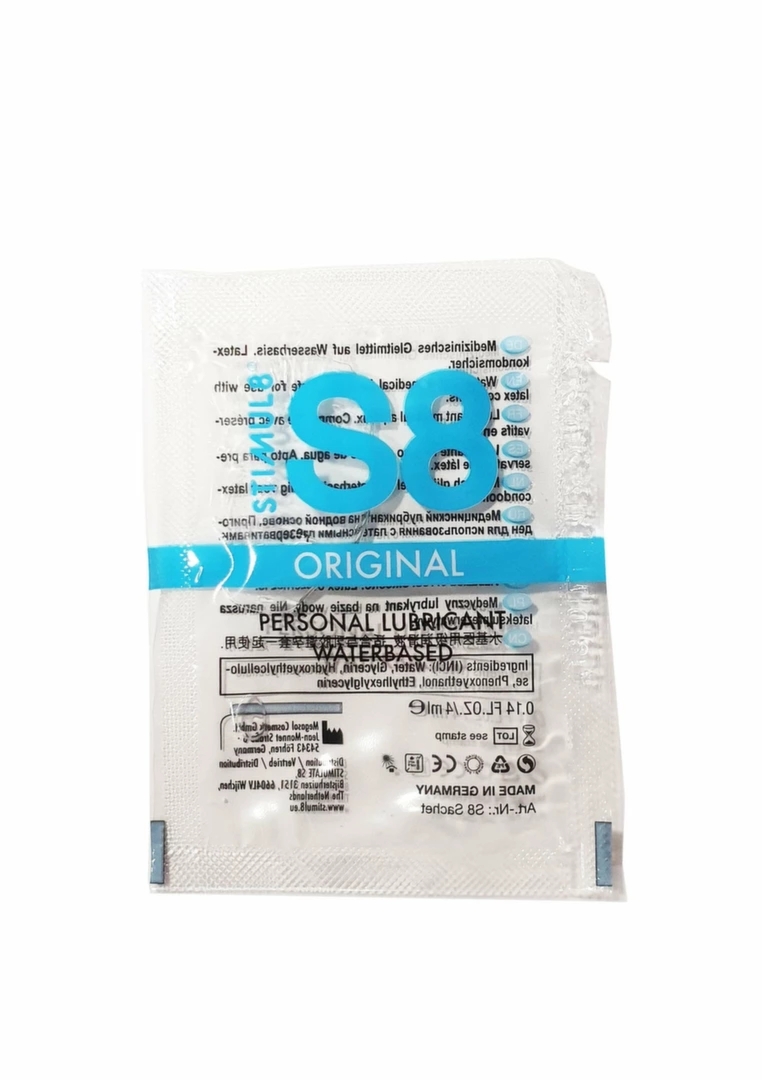 S8 Original 4ml Saszetka żel intymny nawilżający na bazie wody, podręczny format