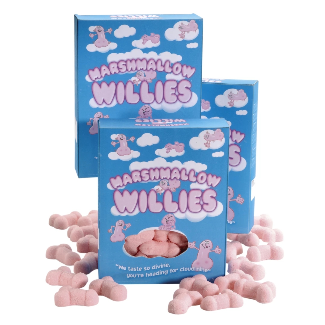 Spencer & Fleetwood Marshmallow Willies różowe pianki cukrowe 140g, oryginalny kształt, miękka tekstura