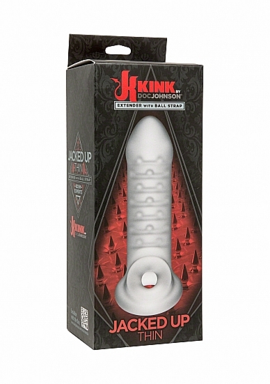 Nakładka Przedłużająca Na Penisa i jądra - Jacked Up - Extender with Ball Strap - Thin - 2402-50-BX