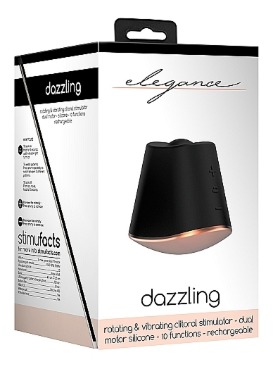 Rotacja Wibracje STYMULATOR ŁECHTACZKI Dazzling - Rotating & Vibrating Clitoral Stimulator - Dazzling - Black