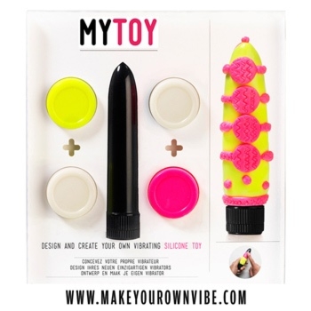 SexShop - Własnoręcznie robiony wibrator MyToy - Vibrator Kit żółty i różowy - online