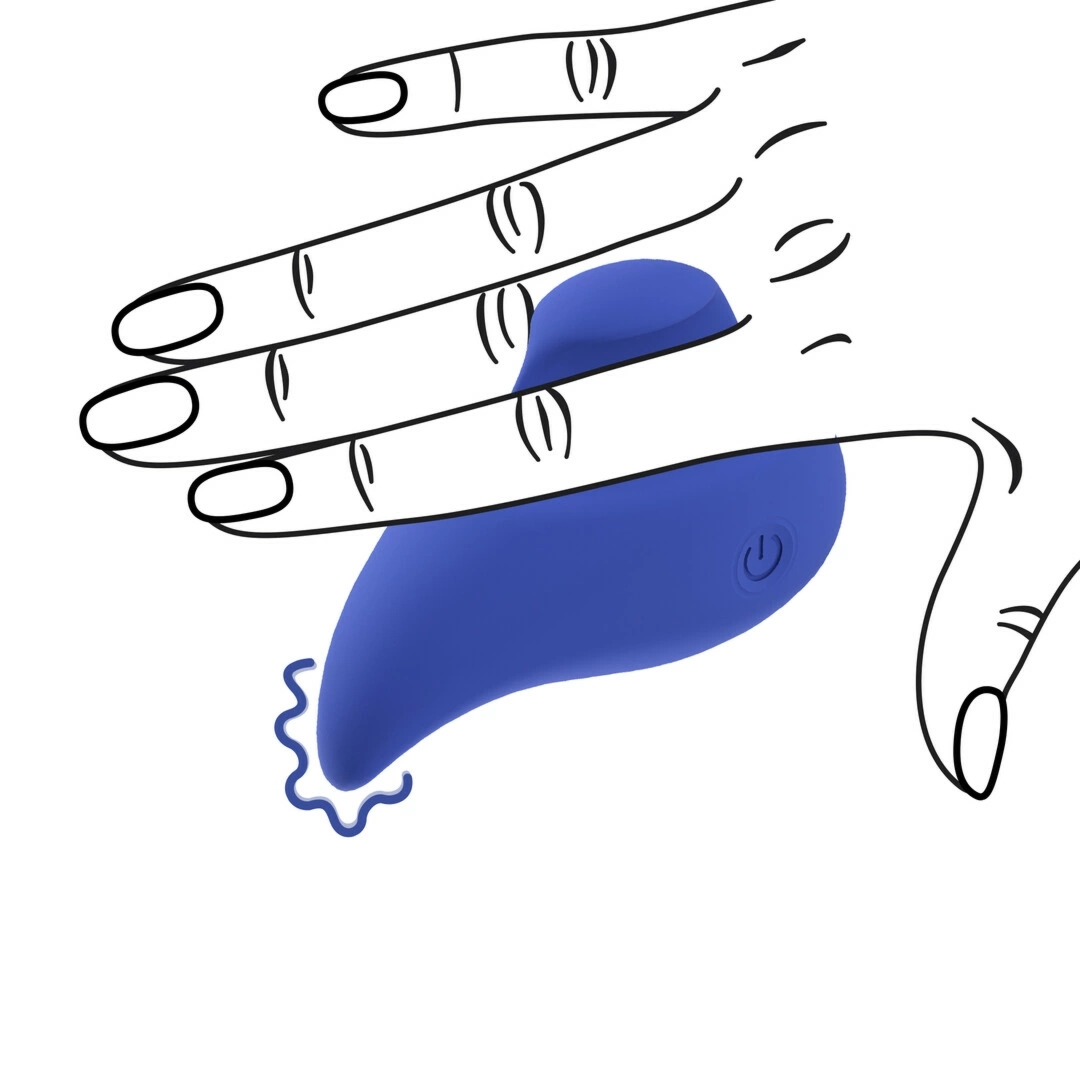 Loveline Ergo Grip Lay On Massager niebieski – kompaktowy masażer ergonomiczny