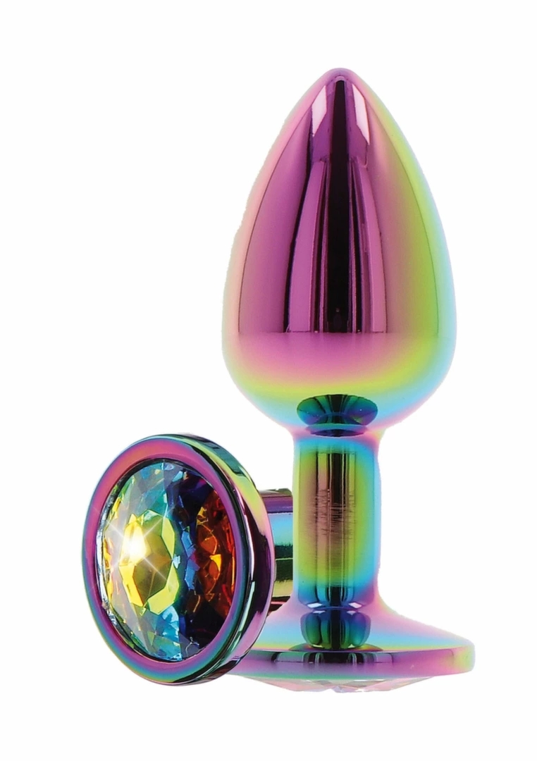 TOYJOY Twilight Booty Jewel Small – aluminiowy model z tęczowym kryształem, kompaktowy