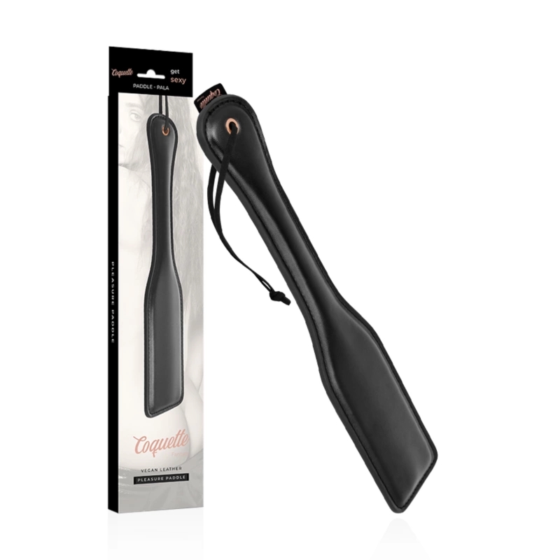 Coquette Chic Desire Fantasy skorzana łopatka wegańska czarna – Model Vegan Leather Riding Crop
