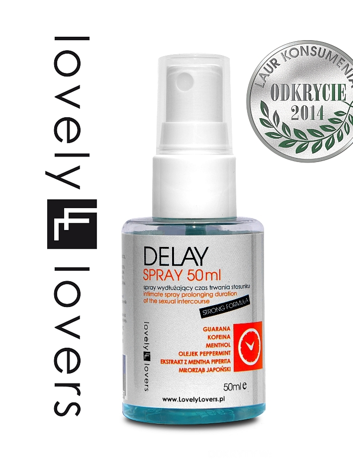 Lovely Lovers Delay Spray 50ml spray intymny z guaraną, miłorzębem i mentolem, wodna formuła