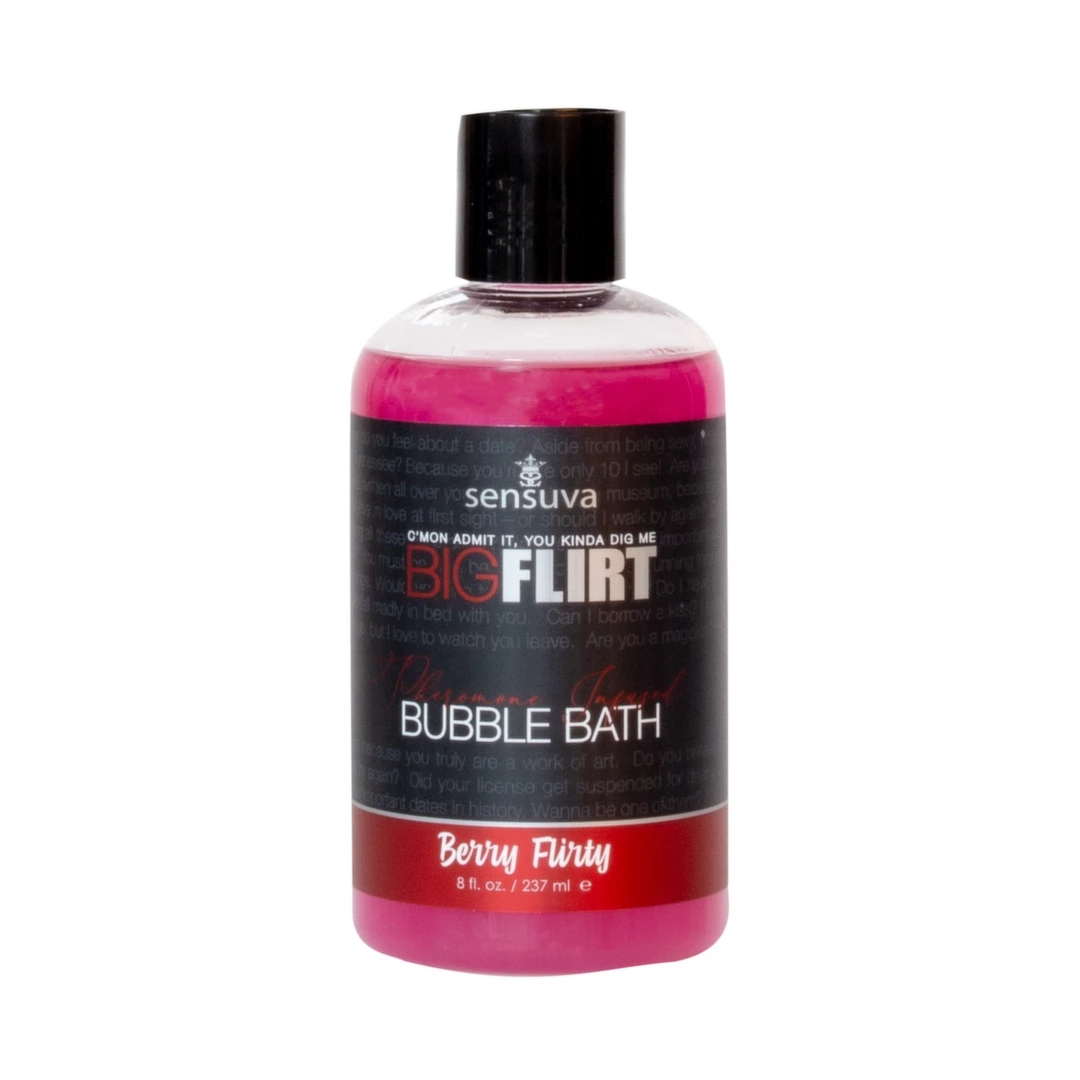 Sensuva Big Flirt Berry Flirty – płyn do kąpieli z feromonami, 237ml, aromat owoców leśnych