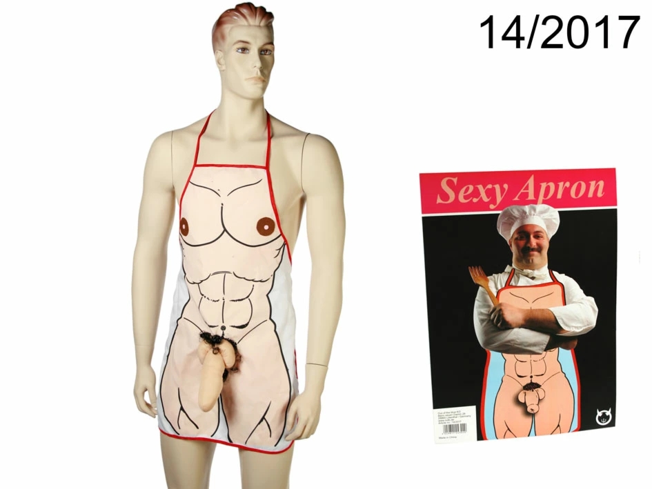 Apron Fartuch Kulinarny z pluszowym elementem, motyw mięśni 27x37 cm