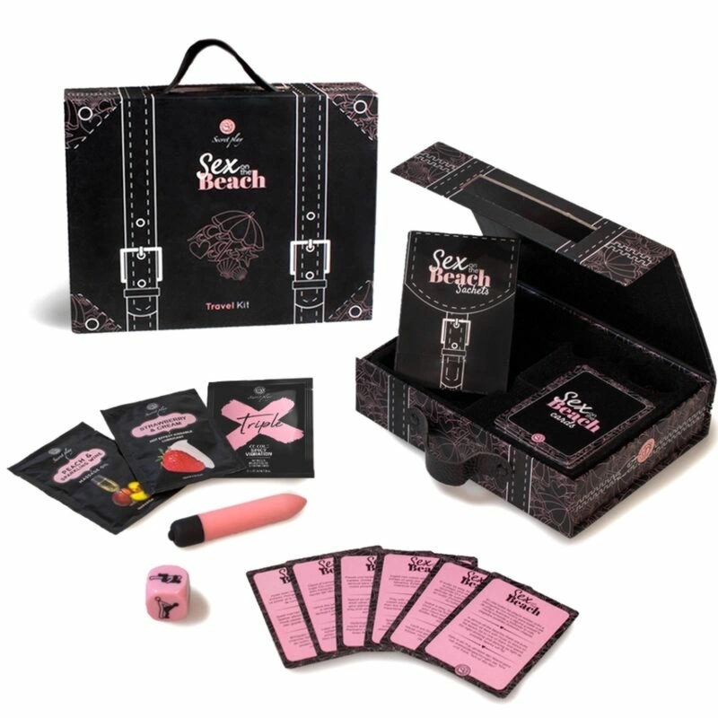 Secret Play Beach Game – Zestaw Podrożny dla Par, 40 Kart i Akcesoria, Kompaktowy