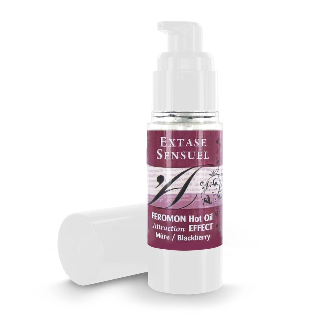 Extase Sensuel Feromon Hot Oil Blackberry 30 ml – olejek do masażu z feromonami, aromat jeżyny