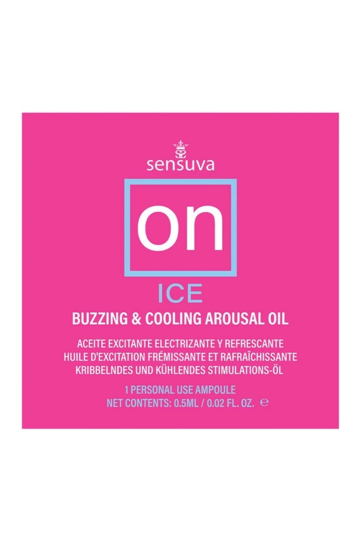 Sensuva ON ICE Arousal Oil chłodząca ampułka pielęgnacyjna 1 sztuka, naturalne olejki