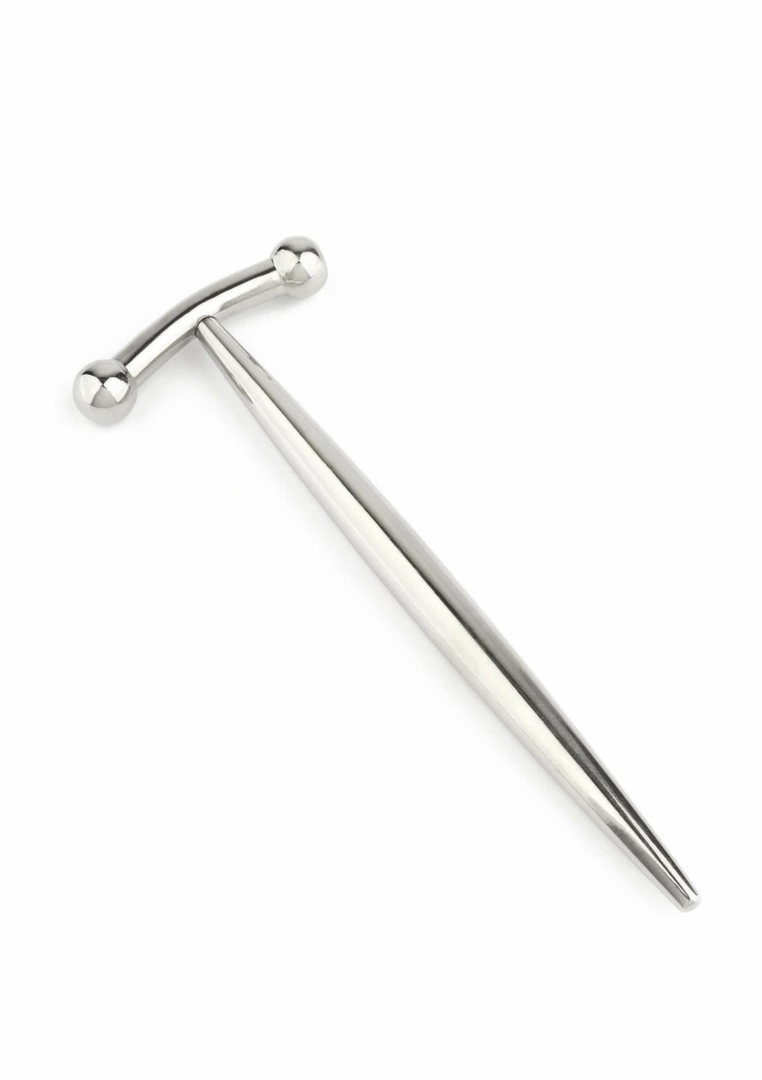 DickVader Round Tip stalowy aplikator intymny zamknięty 8 mm, ergonomiczny uchwyt