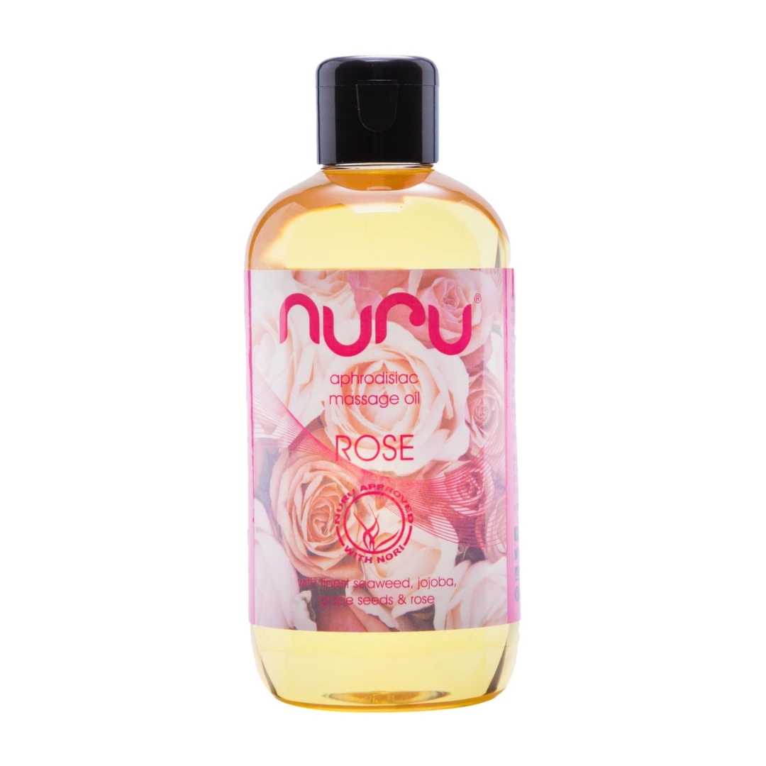 Nuru Massage Oil Rose 250ml – Olejek do masażu z ekstraktem z wodorostów i różanym aromatem