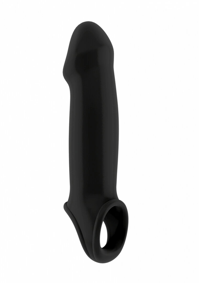 You2Toys No.17 Tuleja intymna wydłużająca 35 mm, TPE, czarna, ergonomiczny pasek