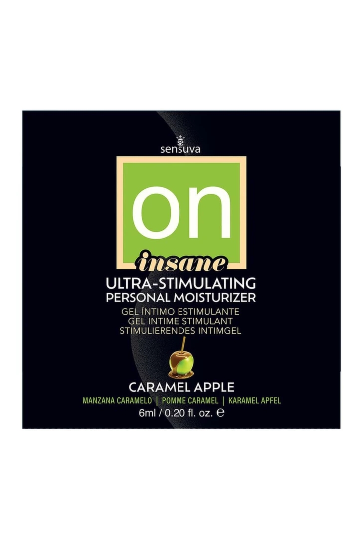 Sensuva ON Insane Caramel Apple 6 ml, nawilżający żel intymny o smaku karmelowego jabłka