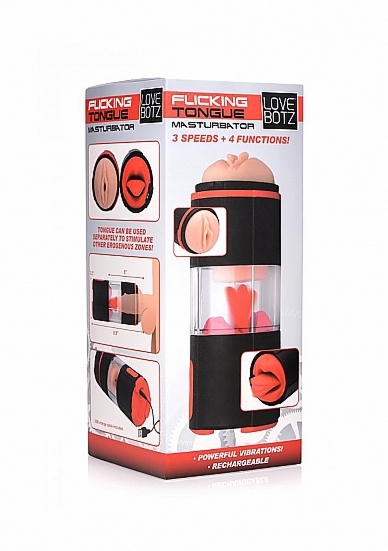 Podwójny masturbator Flicking Tongue AF942 - Flicking Tongue Masturbator
