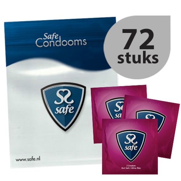 SexShop - Prezerwatywy ultra cienkie - Safe Feel Safe Condoms Ultra-Thin 72szt - online