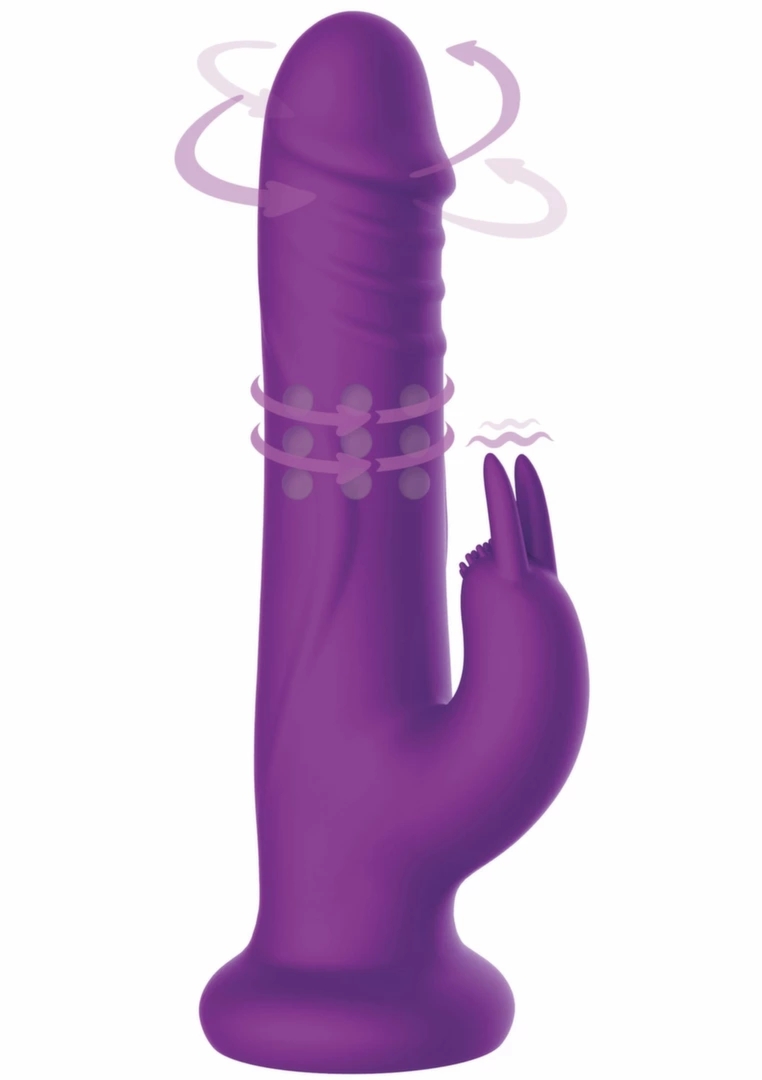 Playhouse Rotating Beads Rabbit Vibrator silikonowy, wodoodporny, USB, kulki rotacyjne