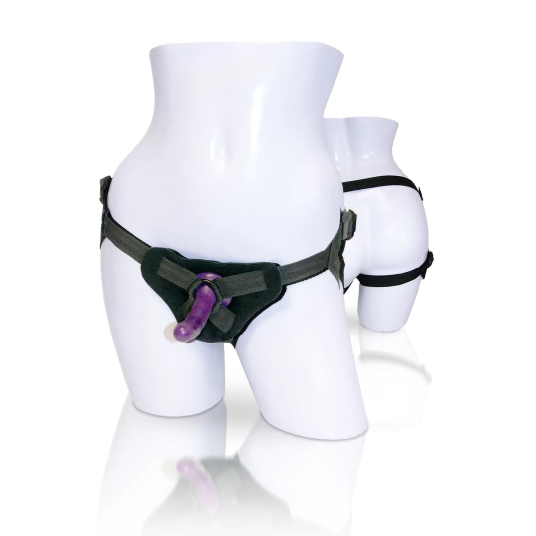 Sportsheets New Comers Kit – zestaw uprząż z anatomicznym modułem 13 cm, regulowana, hipoalergiczna