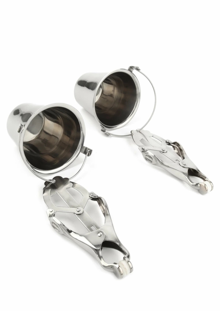 Mr. Steel Nipple Clamps z regulacją i pojemnikami stal nierdzewna, personalizowane obciążenie