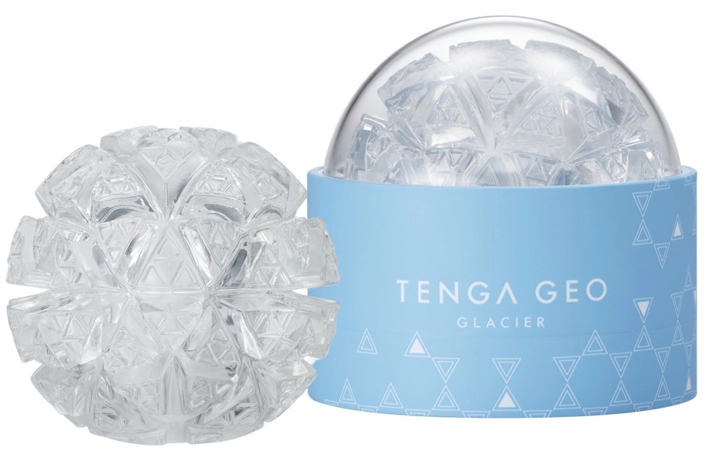 Tenga GEO GLACIER – transparentna maszyna intymna, elastyczna struktura geometryczna