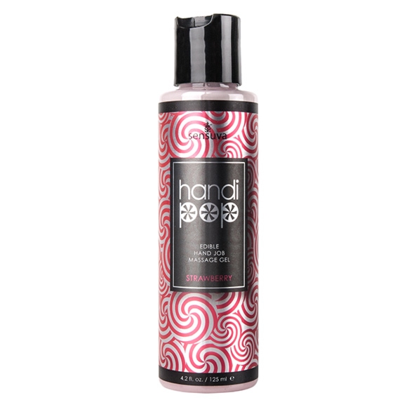 Sexshop - Sensuva Handipop Hand Job Massage Gel 125 ml Truskawka - Żel do robótek ręcznych