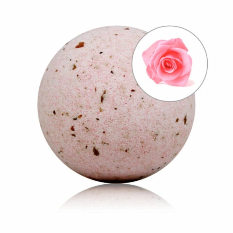 Taloka Bath Bomb Różowa z Płatkami Róż – aromatyczna kula do kąpieli 140g, relaks, pielęgnacja