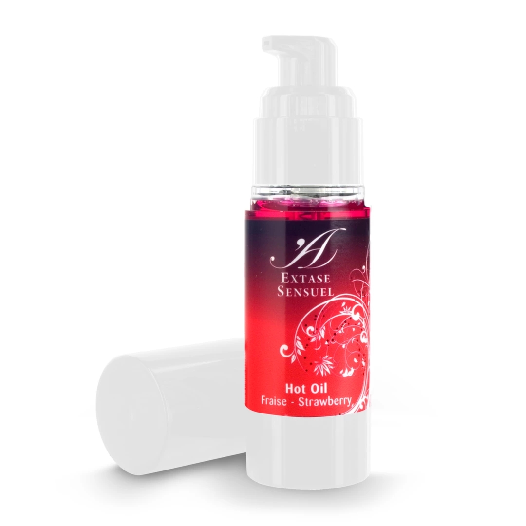 Extase Sensuel Hot Oil Strawberry 30ml – rozgrzewający olejek do pielęgnacji o zapachu truskawki
