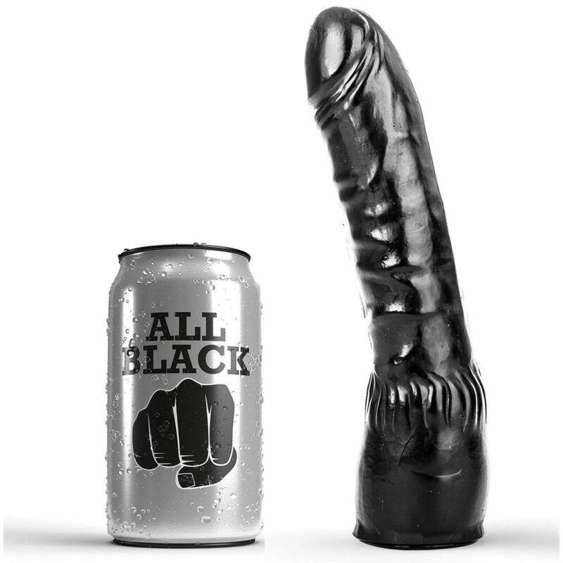 All Black Model AB50 – czarny model anatomiczny PVC 20 cm, zakrzywiony kształt, ergonomiczny