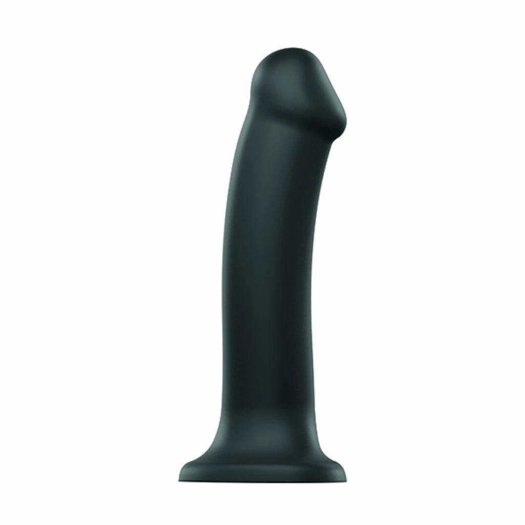 Strap-On-Me Bendable Dual Density Czarny M – silikonowy model intymny, podwójna gęstość, przyssawka