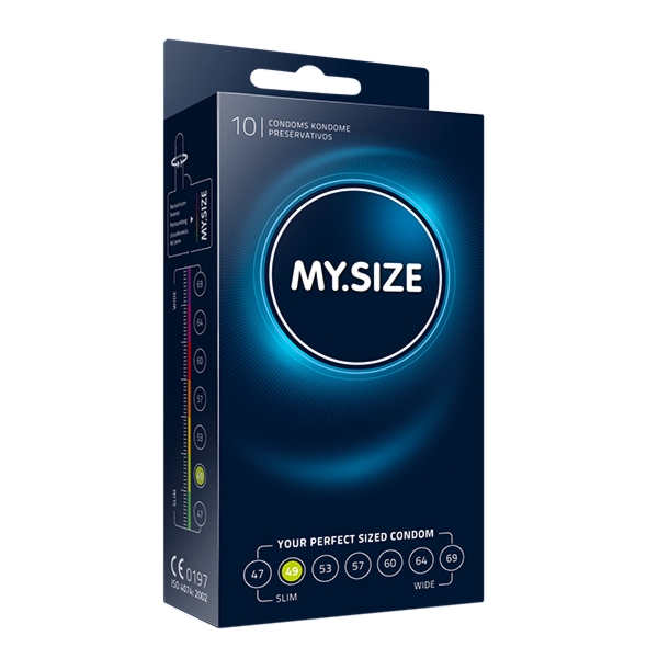 Sexshop - My Size Natural Latex Condom 49mm 10szt - Dopasowane prezerwatywy - online