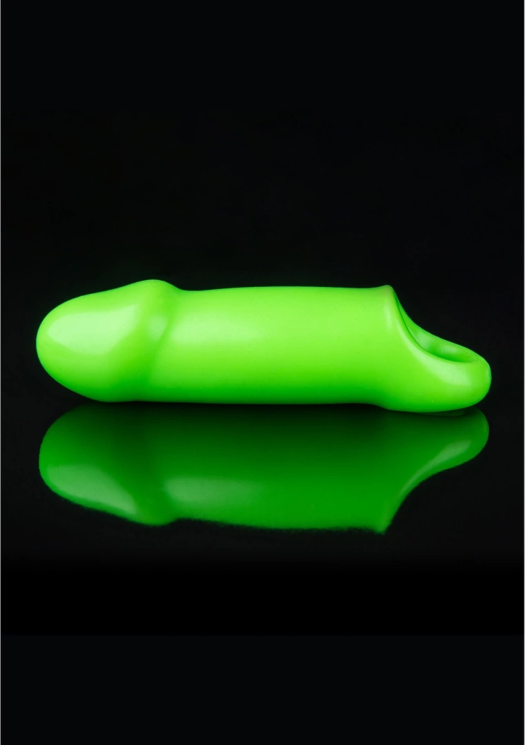 Ouch! Glow in the Dark – elastyczna nakładka świecąca, gruba, zielona, TPE, uniwersalna