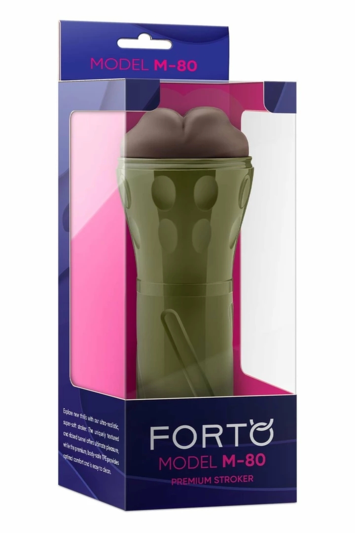 FORTO MODEL M-80 Stroker Dark – maszyna intymna, regulacja ssania, anatomiczna powierzchnia, TPE