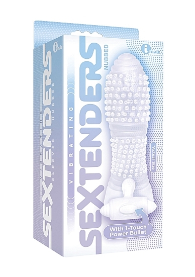 Przedłużka penisa z wibracjami - IC2508-2 - Vibrating Sextenders - Nubbed